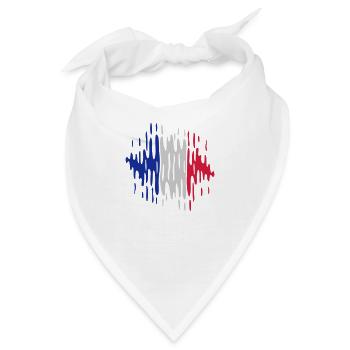 Frankreich Flagge Trikolore - Bandana - Weiß - Vorne