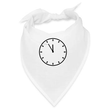 Uhrzeit 5 vor - Bandana - Weiß - Vorne