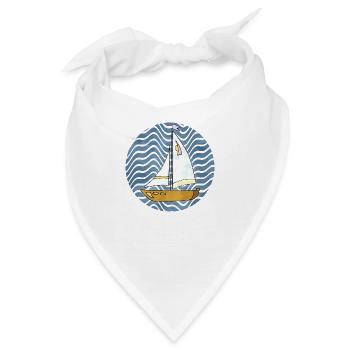 Segelboot - Bandana - Weiß - Vorne