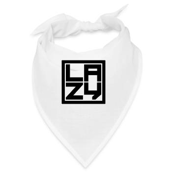 Schild Lazy Viereck - Bandana - Weiß - Vorne