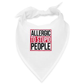Allergie Vollidioten Schild - Bandana - Weiß - Vorne