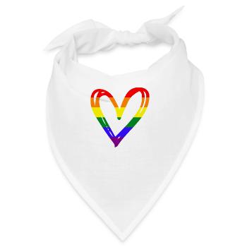 Love Shirt | Pride | CSD - Bandana - Weiß - Vorne