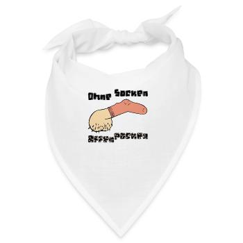Ohne Socken: Affenpocken - Bandana - Weiß - Vorne