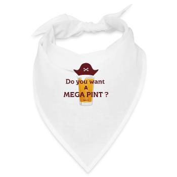Möchten Sie ein Mega-Pint? - Bandana - Weiß - Vorne