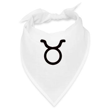 Astrologisches Symbol Taurus - Bandana - Weiß - Vorne