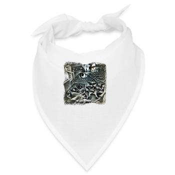 Escher Style - Bandana - Weiß - Vorne
