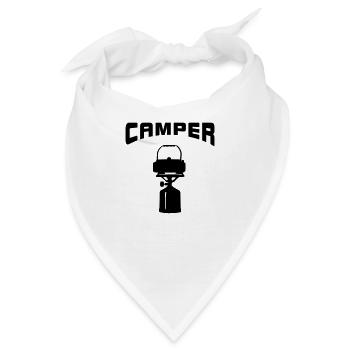 Gaskocher Camper Camping Zelten Campingplatz - Bandana - Weiß - Vorne