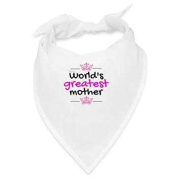 Die größte Mutter der Welt!! - Bandana - Weiß - Vorne