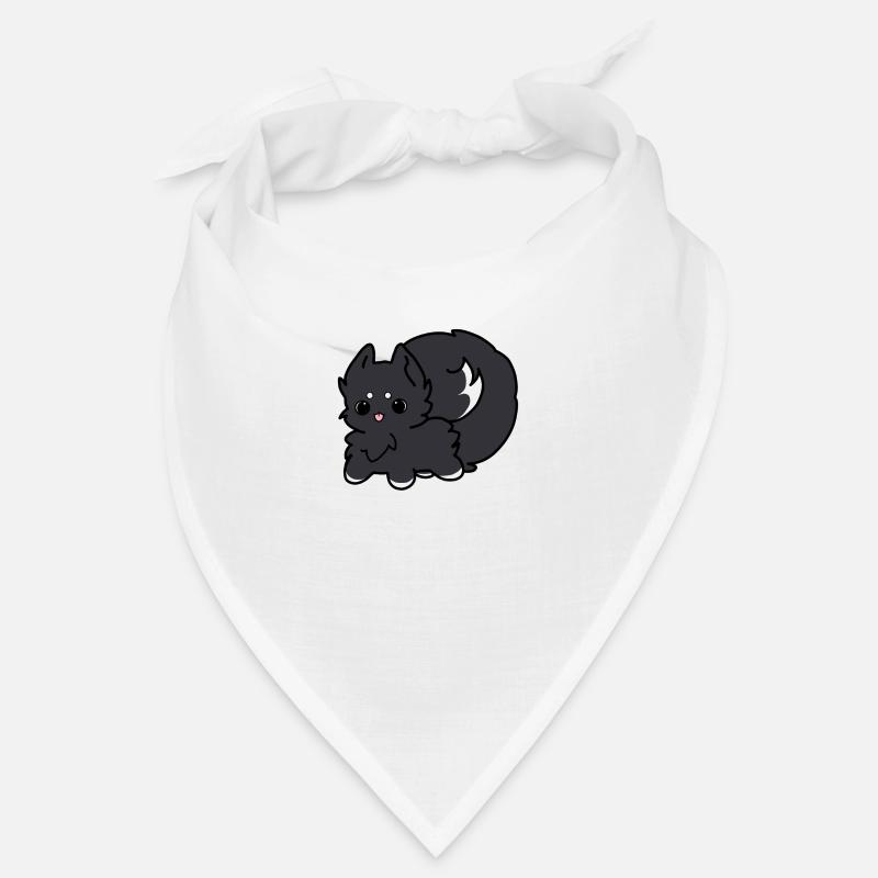 Chien mignon Noir Blanc Bandana