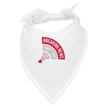 Breaking news don't care - Bandana - Weiß - Vorne