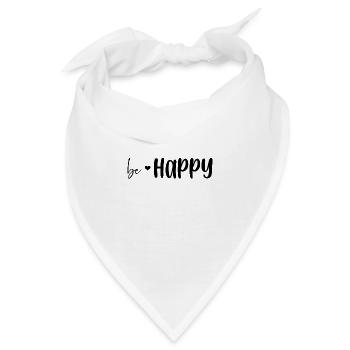 Be Happy - Bandana - Weiß - Vorne