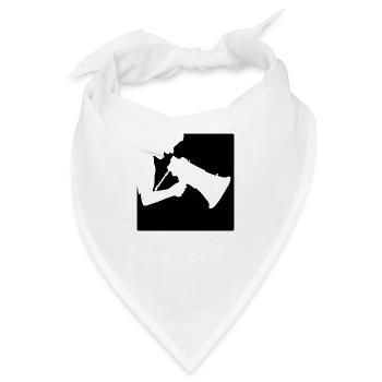 Rebellion Sprecher Rede Megafon - Bandana - Weiß - Vorne