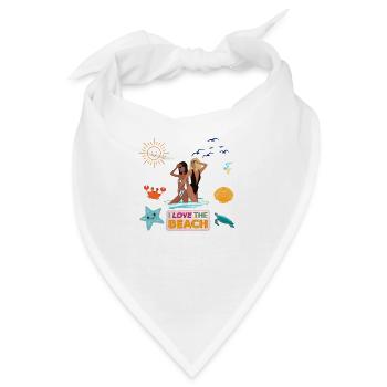 Ich liebe den Strand - Bandana - Weiß - Vorne
