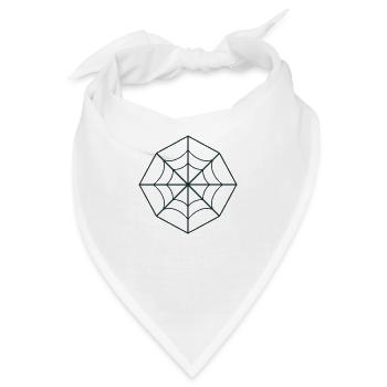 Unregelmäßiges Spinnennetz - Bandana - Weiß - Vorne