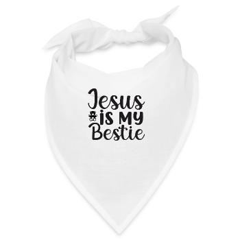 Jesus is my Bestie - Bandana - Weiß - Vorne