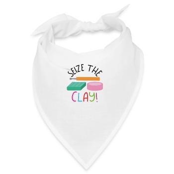 Greifen Sie den Ton POLYMER CLAY - Bandana - Weiß - Vorne