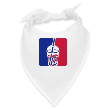 Blau Rot Bubble Tea - Bandana - Weiß - Vorne