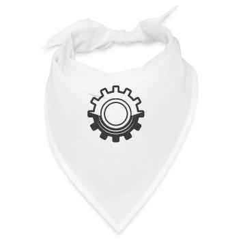 Zahnrad - Bandana - Weiß - Vorne