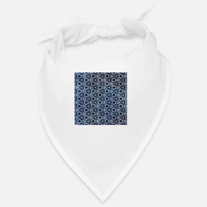 Silver Grey Dark Blue Tie Dye Textile Pattern Bandana