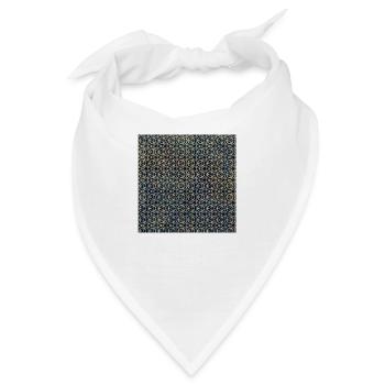 Gold Tie Dye Textile Muster - Bandana - Weiß - Vorne