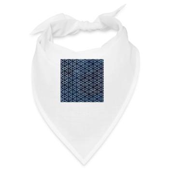Silver Dunkel Blau Tie Dye Textile Muster - Bandana - Weiß - Vorne
