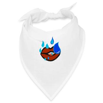 Lippen auf der Suche nach Tränen v12 00 - Bandana - Weiß - Vorne