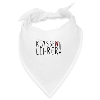 Klasse Lehrer - Bandana - Weiß - Vorne