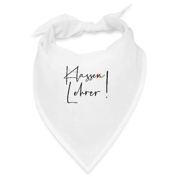 Klasse Lehrer - Bandana - Weiß - Vorne