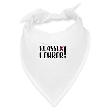 Klasse Lehrer - Bandana - Weiß - Vorne