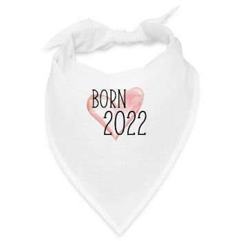 Born 2022 Herz 4 - Bandana - Weiß - Vorne