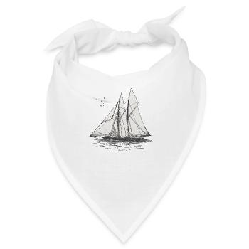 Segelschiff - Bandana - Weiß - Vorne