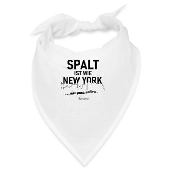 Spalt ist wie New York - Bandana - Weiß - Vorne