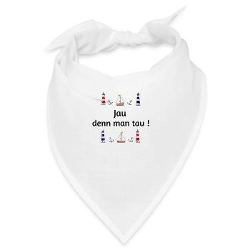 Jau denn man tau maritim - Bandana - Weiß - Vorne