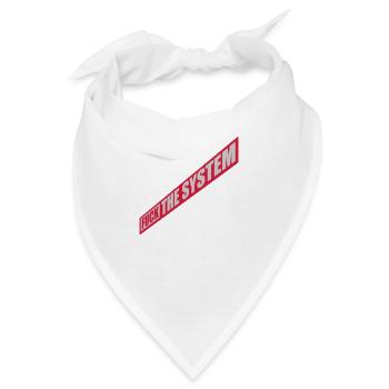 Sozialismus fuck the system - Bandana - Weiß - Vorne