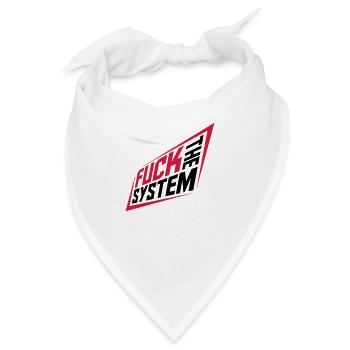 Fuck the system Revolution - Bandana - Weiß - Vorne
