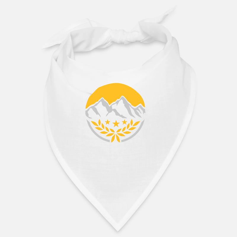 Rund Stempel Berge Lorbeerkranz Bandana