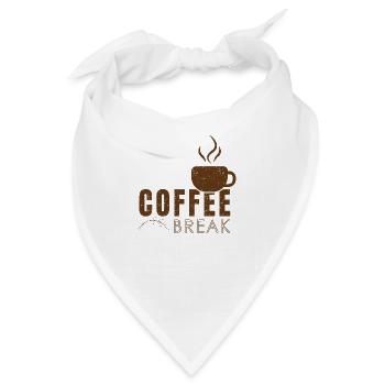 Coffee Break - Bandana - Weiß - Vorne