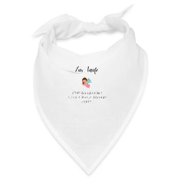 Taufgeschenk, Geschenk Taufe Mädchen Junge - Bandana - Weiß - Vorne