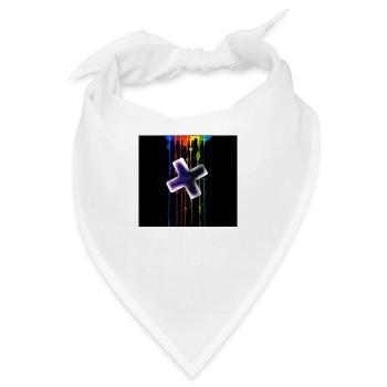 Plus vor einen Regenbogen - Bandana - Weiß - Vorne