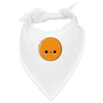Orange - Bandana - Weiß - Vorne