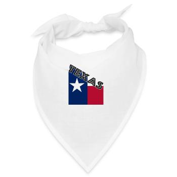 Texas Abgewinkelter Flaggentext - Bandana - Weiß - Vorne