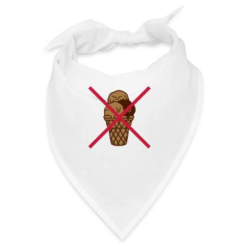 Keine Eiskugeln Waffel Zone - Bandana - Weiß - Vorne