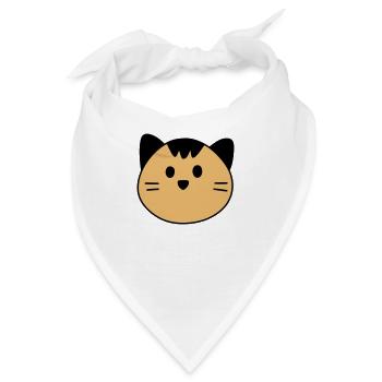 Cute cat - Bandana - Weiß - Vorne