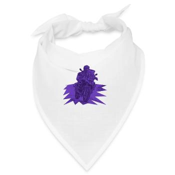 Adventure Bike Kurve lila - Bandana - Weiß - Vorne