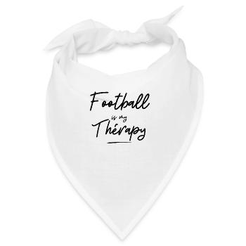 Fußball ist meine Therapie - Geschenkidee - Sport - Bandana - Weiß - Vorne