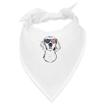Amerikanischer Foxhound - Bandana - Weiß - Vorne