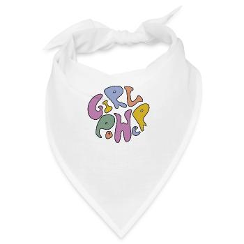 Girl Power Bunte Hippie-Briefe - Bandana - Weiß - Vorne