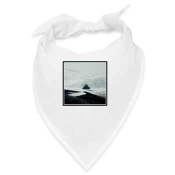 Einsame Landschaft - Bandana - Weiß - Vorne