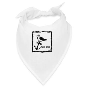 Sei eine Möwe, Scheiss drauf - Bandana - Weiß - Vorne