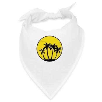 Palmen - Bandana - Weiß - Vorne